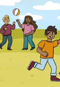 lekande barn stående